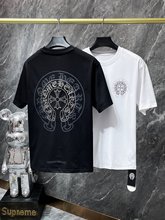 正确版Chrome Hearts 23ss马蹄叠印短袖短袖爆款纯棉T恤男士短袖