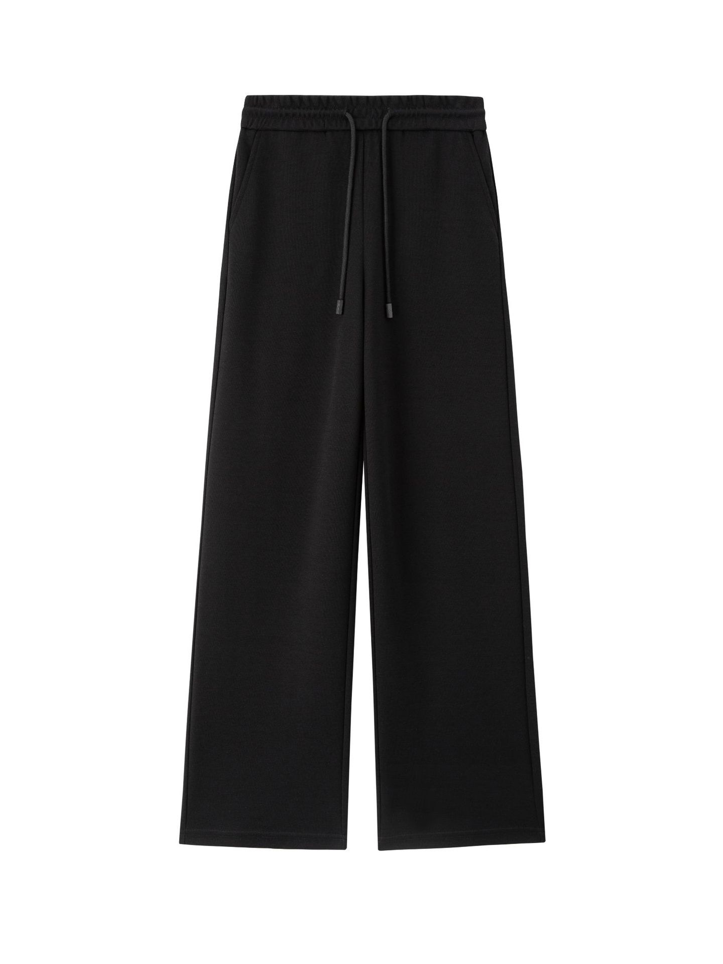 2026 Autumn/Winter Wool Pants Casual Drawstring Versatile Knitted Lazy Style Women's Pants Machine Washable Full Wool Straight Pants
