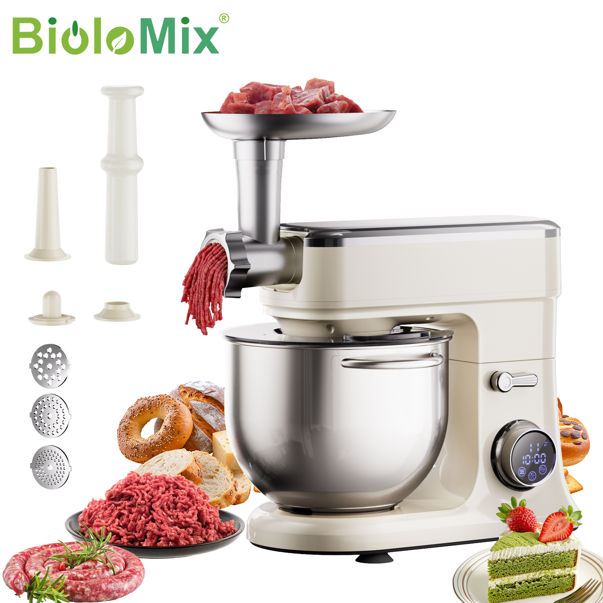 standmixer multifuncional 7L máquina de cocinar y máquina de harina enema máquina de molienda máquina de masa batida de huevos máquina de mezcla
