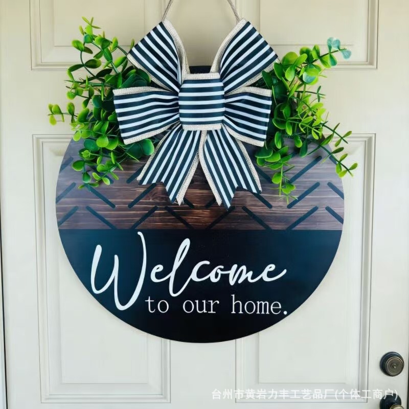 Cross-Border Welcome Sign, Door Sign, Front Door Decoration, Outdoor Hanging Decoration, Wooden Sign, Wall Decoration, Summer Decoration, Wreath Cross-Border Welcome Sign, Door Sign, Front Door Decoration, Outdoor Hanging Decoration, Wooden Sign, Wall Decoration, Summer Decoration, Wreath