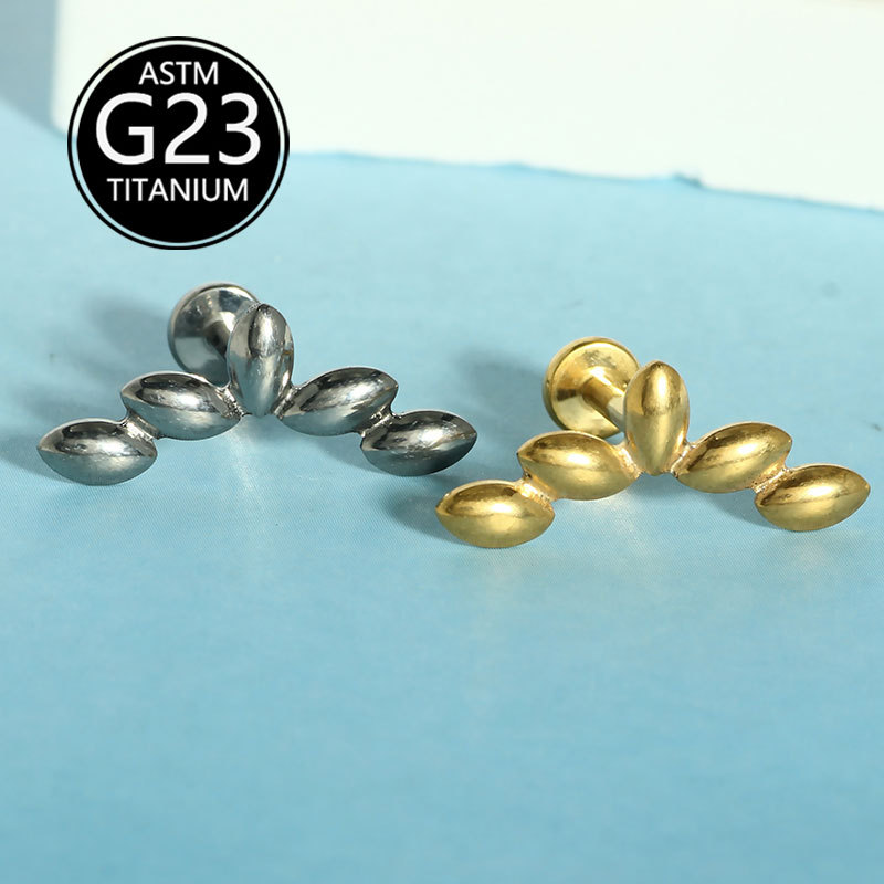 G23 Titanium Flat Back Earrings 16G Labret Studs for Ear Cartilage Lip Piercing Unisex detail image 7