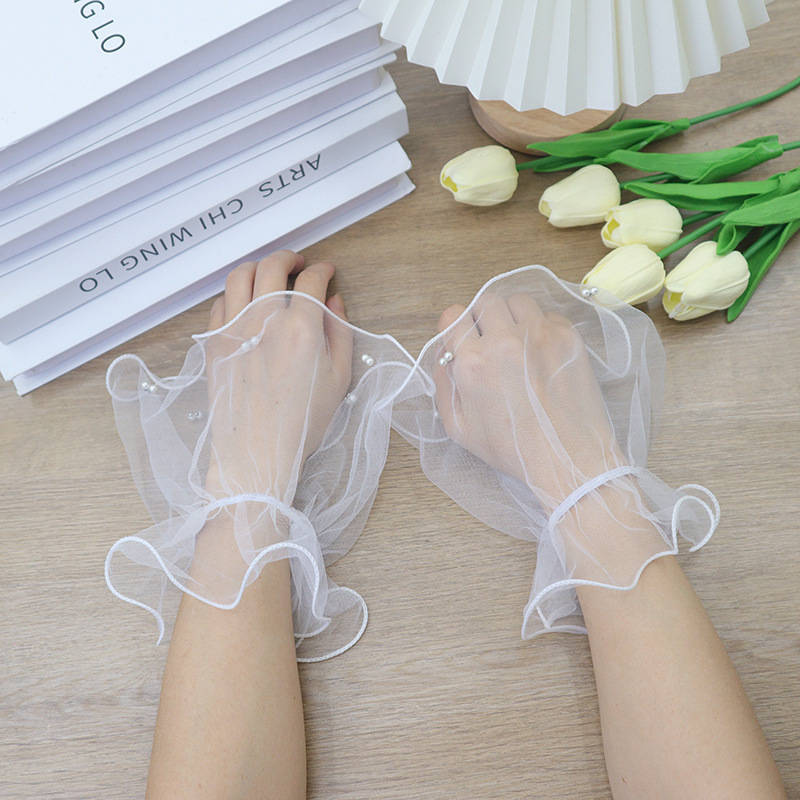 Ventas transfronterizas en línea de encaje rojo pulsera de malla vestido temperamento dulce simple accesorios de fiesta de desfile