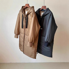 现货意利M~ 驼绒桑蚕丝填充 超轻0压感 中长款棉服棉衣 配手提袋