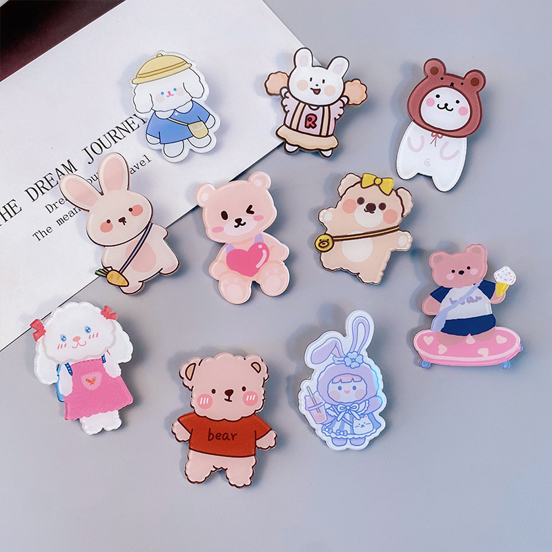 Cute Cartoon Arylic Brooches display picture 1