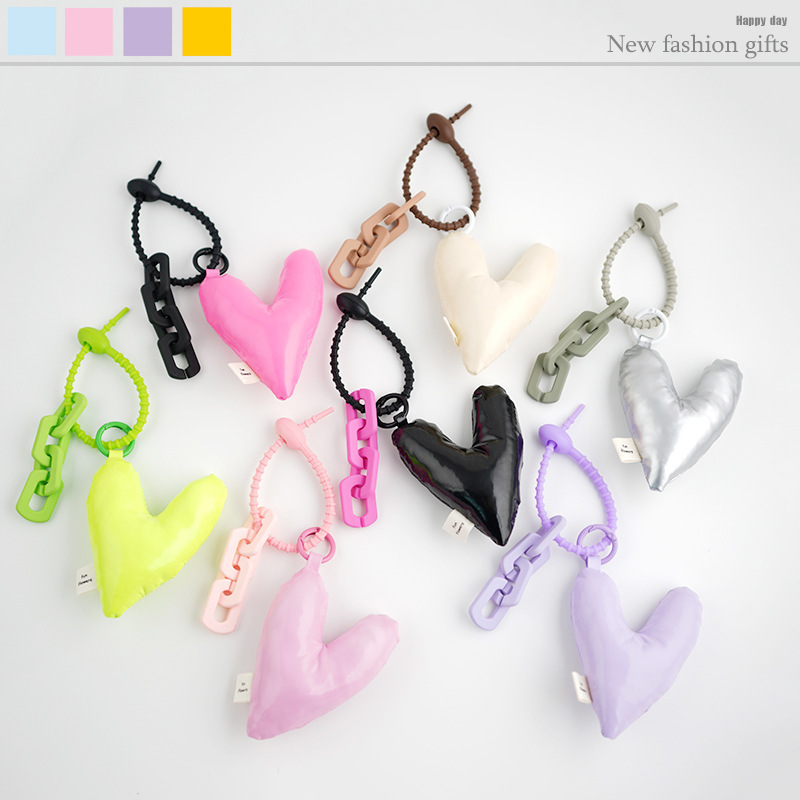 DIY New Simple Cotton Love Pendant Female Niche Design School Bag Hanging Accessories Bag Accessories Keychain Car