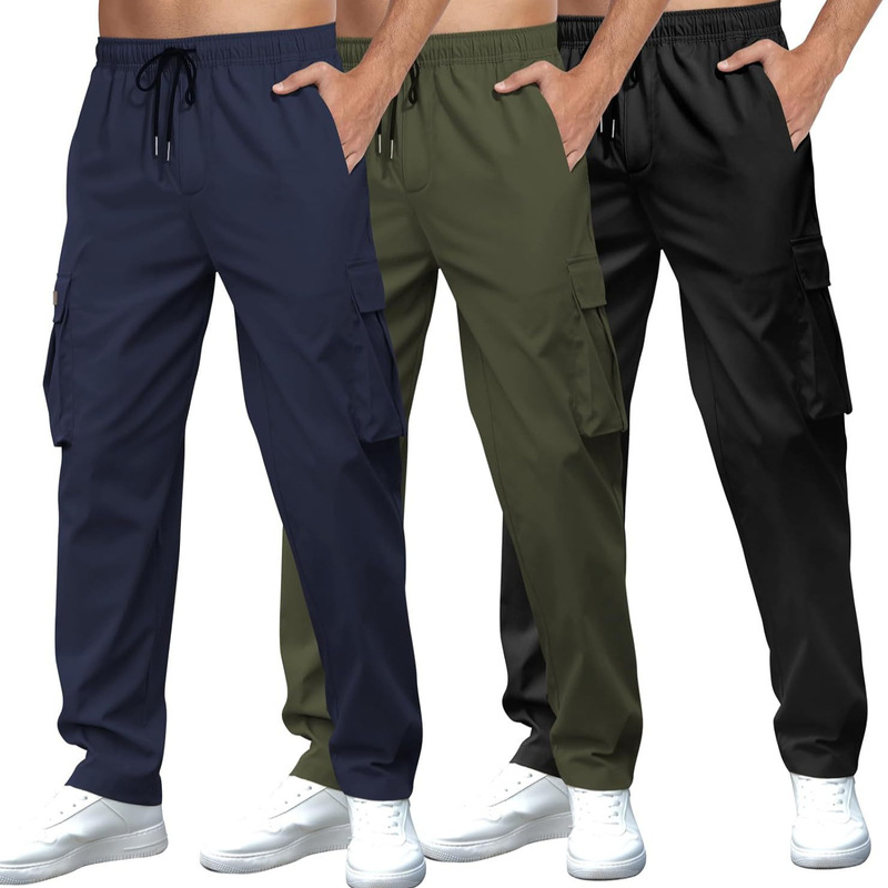2026 Men's American Style New Casual Workwear Pants for Outdoor Jogging and Sports, Multi-Pocket Solid Color Tactical Pants 2026 Men's American Style New Casual Workwear Pants for Outdoor Jogging and Sports, Multi-Pocket Solid Color Tactical Pants
