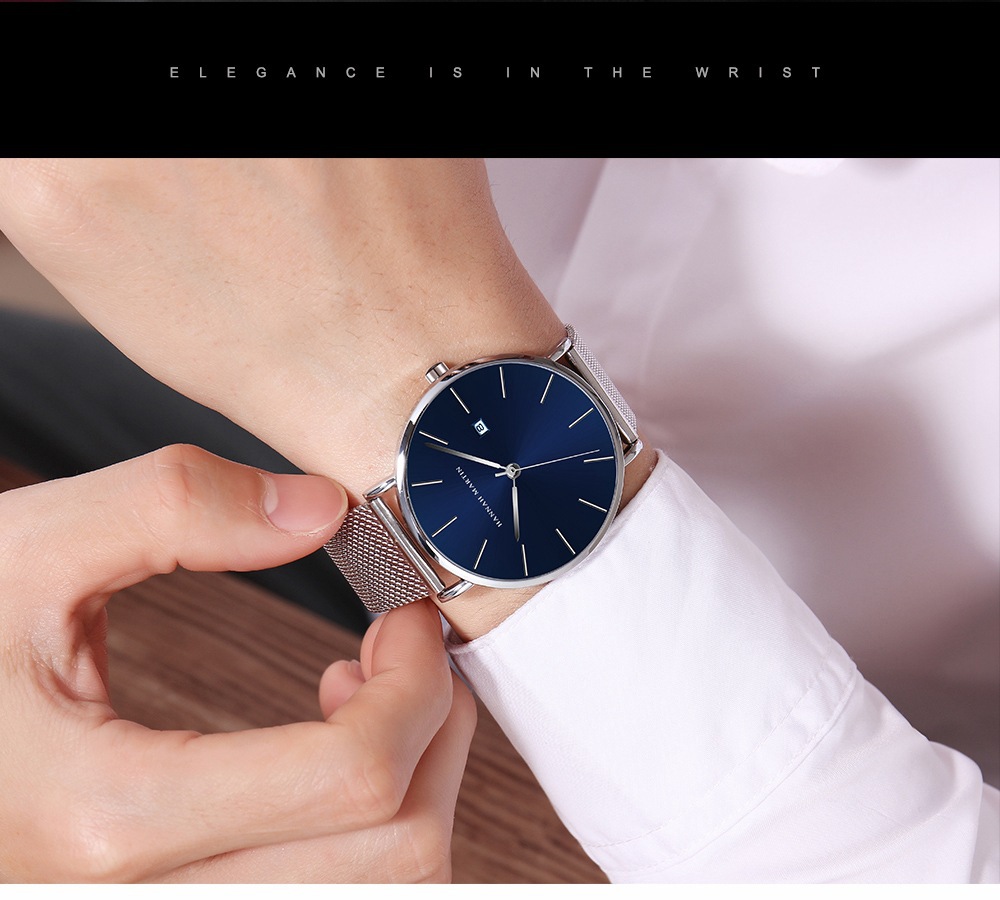 Popolare orologio da calendario classico minimalista per orologio al quarzo impermeabile da uomo per affari, tempo libero e tempo libero_voghion.com