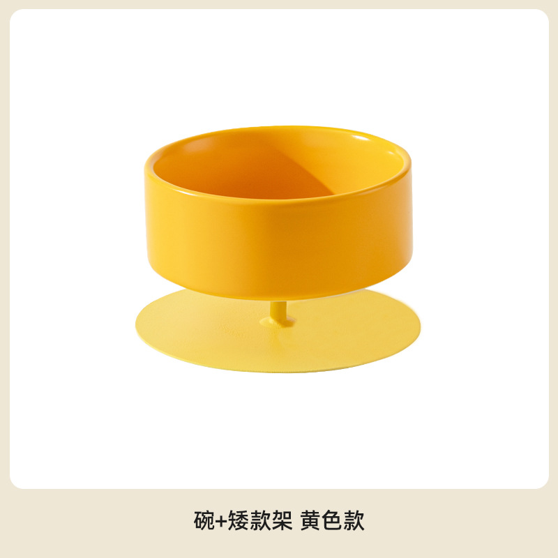 Tazón de cerámica para gatos con patas altas para proteger el cuello con alta capacidad para evitar derrumbar alimentos para bebidas, tazón para perros y gatos, artículos para mascotas