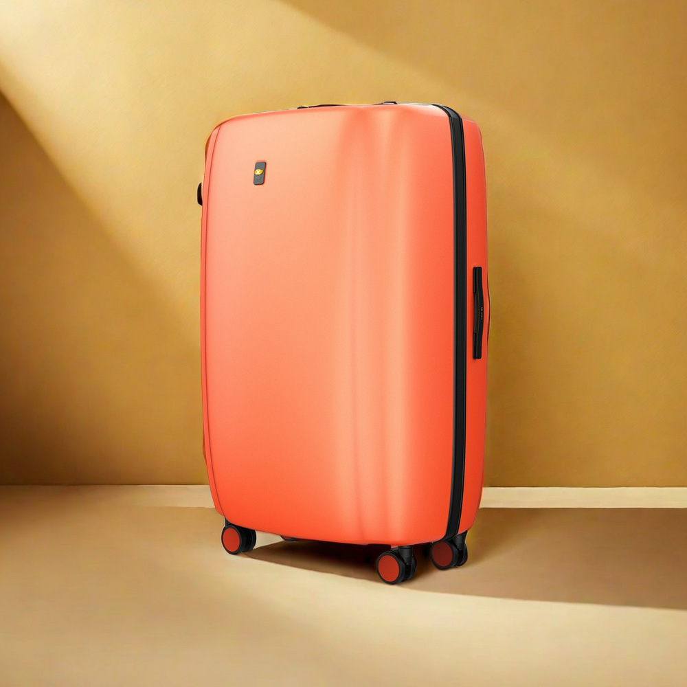 Vali nhựa PC 20 inch chống rơi, mở nắp trước, ngăn ướt khô, mở rộng dung tích — Màu cam chi tiết 15