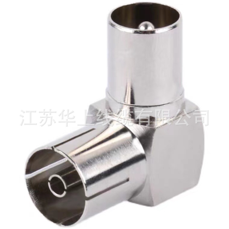 All copper TV female set-top box adapter RF revolution RF female TV female to male adapter 90 degree right angle elbow F Head