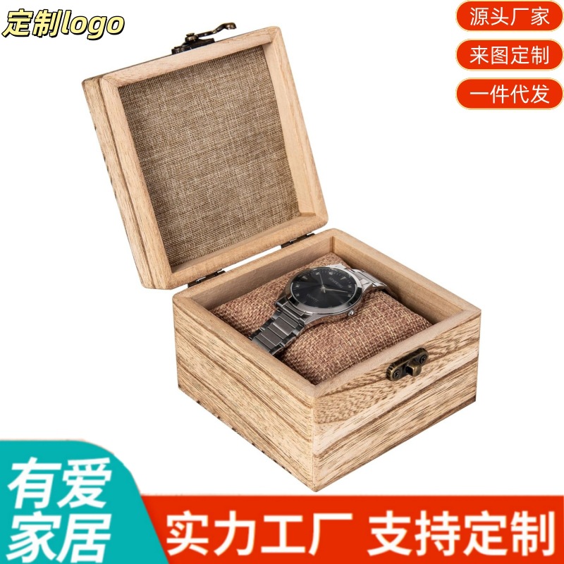 Wooden Jewelry Box, Watch Craft Box, Antique Jewelry Box, Flip-Top Bracelet Jewelry Box, Solid Wood Watch Box