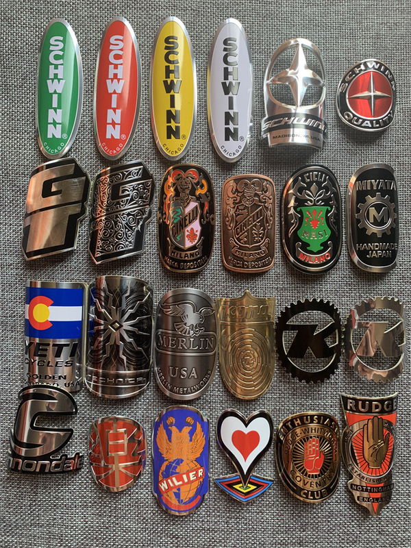 Bicycle Mountain Bike Logo Decorative Stickers Reflective Logo Head Tube Logo Accessories Made of Aluminum Alloy