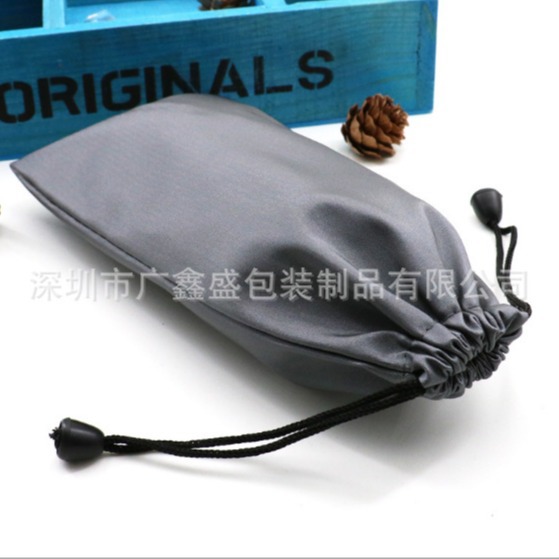 可印logo供应手机皮套 PU皮眼镜首饰皮袋 束口抽绳款式束口布丁