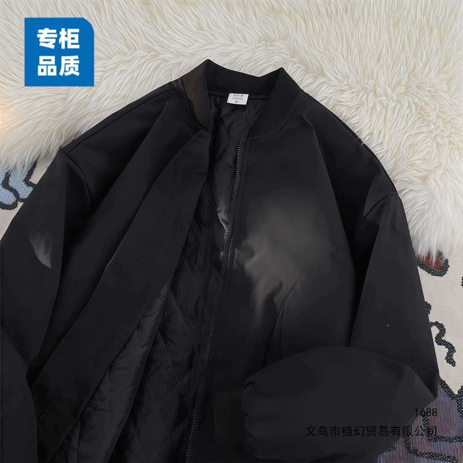 美式休闲飞行夹克外套男款春秋季宽松大码棉服棒球服新款潮流时尚