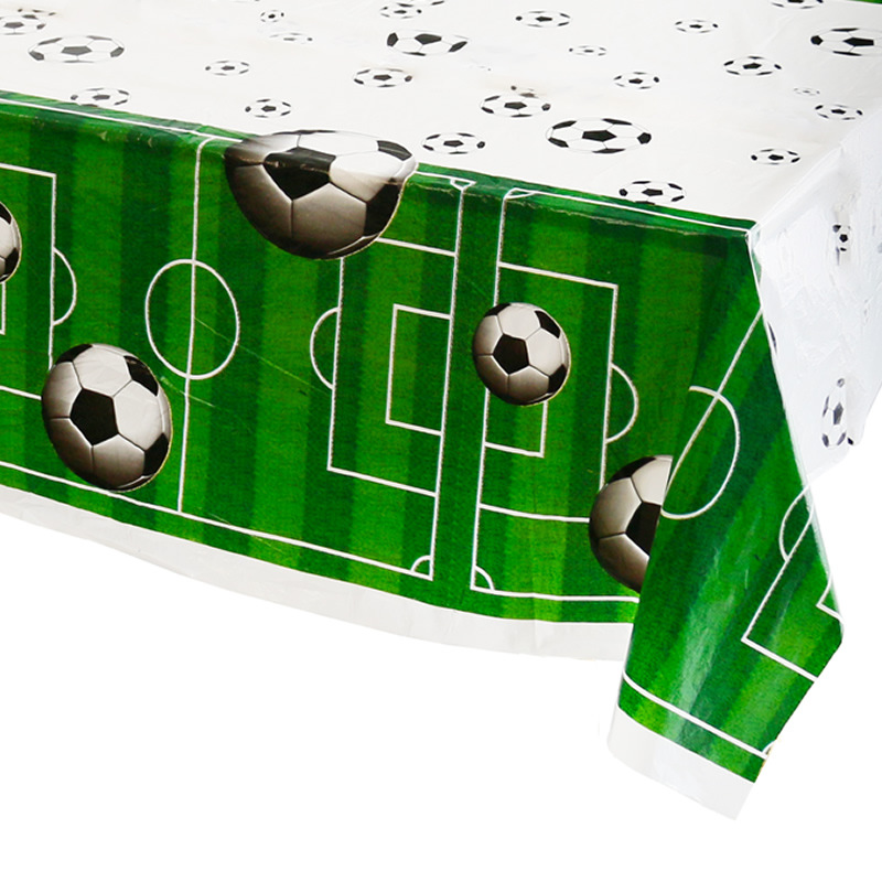 Cross-border Amazon desechable PE rectangular engrosada impreso mantel de fútbol béisbol fiesta de cumpleaños tema mantel