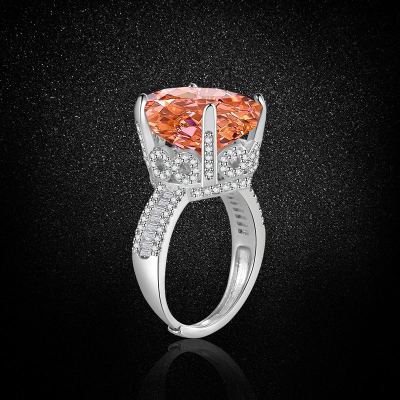 Wedding, Engagement Occasion Copper Material Wholesale Jewelry Elegant Streetwear Geometric Copper High Carbon Diamond Plating Adjustable Ring