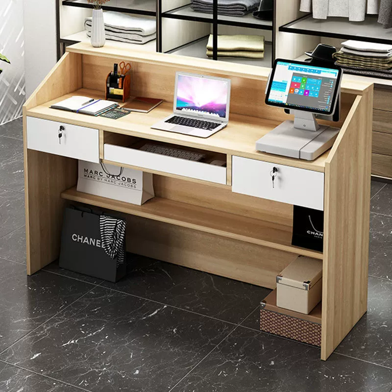 Барный стол, кассовый стол, небольшой простой счетчик, стойка регистрации компании, магазин одежды, молочный чай, бар, оптовая продажа