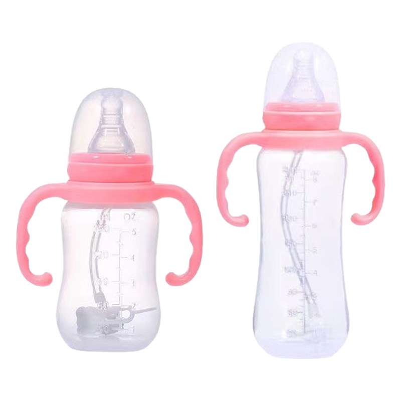 Factory Direct sales baby standard pp feeding bottle mother and baby wholesale newborn plastic feeding bottle with hand