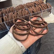 厂家直供 时尚豹纹扎头绳个性百搭皮筋简约情侣款发绳二元店货源