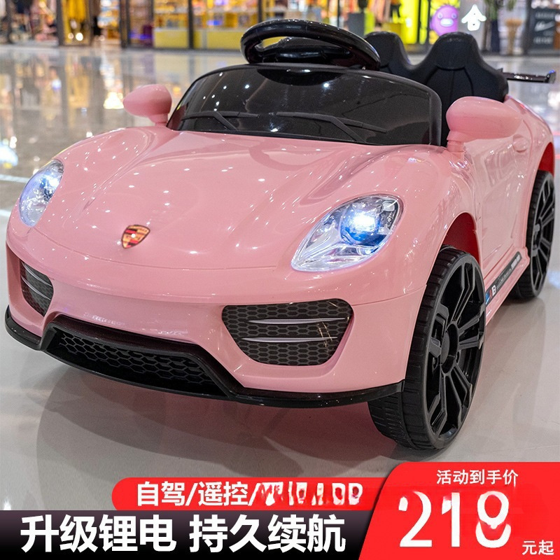 Large Kidsren's Electric Four-Wheel Car, Toddler Remote Control 1-6 Years Old Baby 4-Wheel Toy Car, Kidsren Can Sit on It after Charging