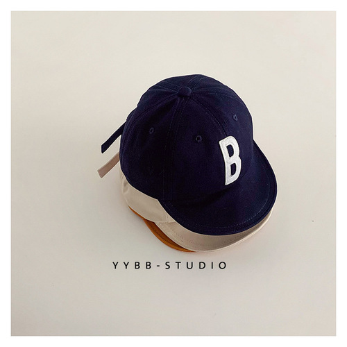 Korean baby peaked cap spring and autumn thin embroidered casual letters boys baseball cap autumn children one year old hat trendy