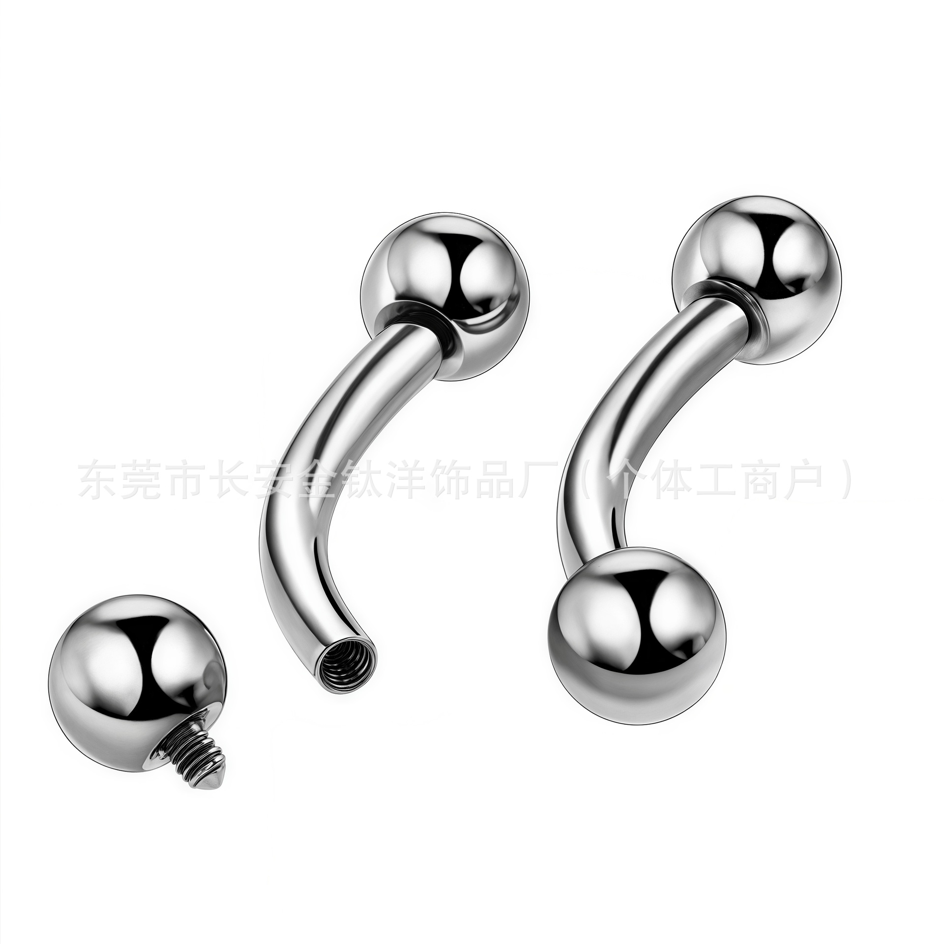 Pointed titanium steel lip stud product view