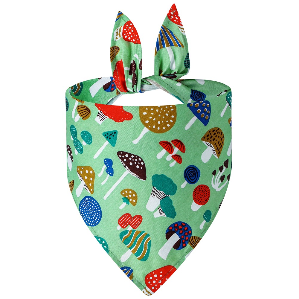 Fabricantes en stock transfronteriza nueva toalla para mascotas algodón seta fútbol patrón perro saliva toalla mascota bufanda