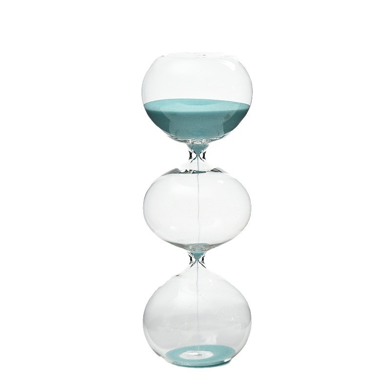 Reloj de arena de vidrio creativo de tres capas esféricas forma de reloj de arena temporizador de la personalidad nórdica fábrica de decoración del hogar al por mayor image 5