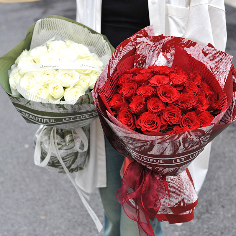 Impresión clásica película impermeable papel de embalaje de flores retrógrado ramo de flores DIY florista materiales de envoltura de flores