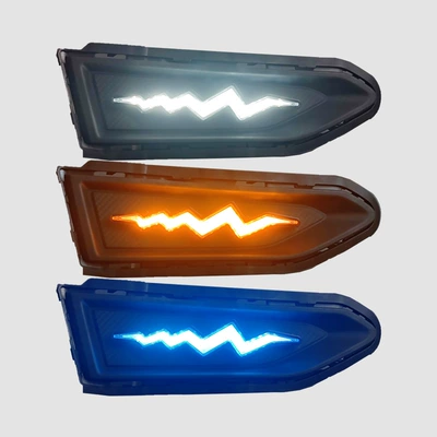Suitable for 23-25 Models of Gündüz işıqları - lightning-led-three-color-streamer-daytime-running-lightspair-price