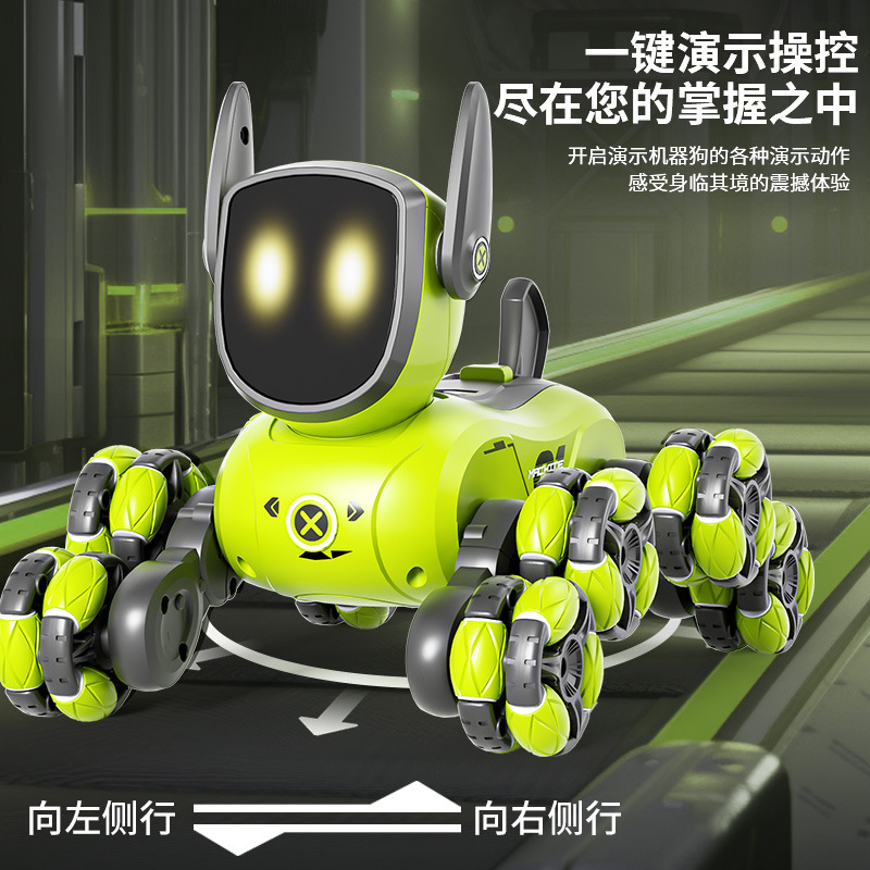 JJRC ocho rondas truco mecánico perro control remoto juguete gesto inducción deformación rompecabezas educación temprana perro robot inteligente para niños image 5