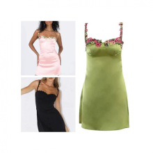 Princess Polly 欧美辣妹无袖套头 吊带连衣裙刺绣花朵包臀裙