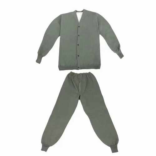 87-style military green fuzzy coat, old-fashioned labor protection set for middle-aged and elderly people, warm fuzzy coat and pants set, thick coal mine cotton coat, work uniform