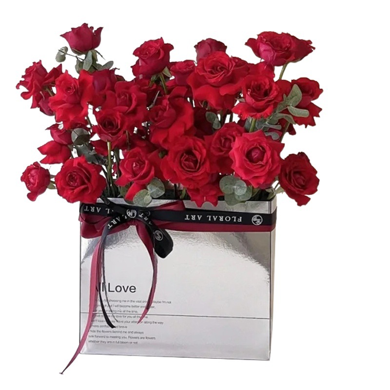 Bolsas para empaquetar ramos de flores, arte floral, suministros para floristerías, regalos para el Día de San Valentín, bolsas para empaquetar flores de regalo, bolsas de mano.