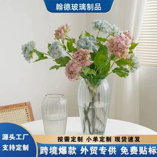代发北欧ins风玻璃鲜花花瓶花盆客厅插花花器家居装饰高级摆件