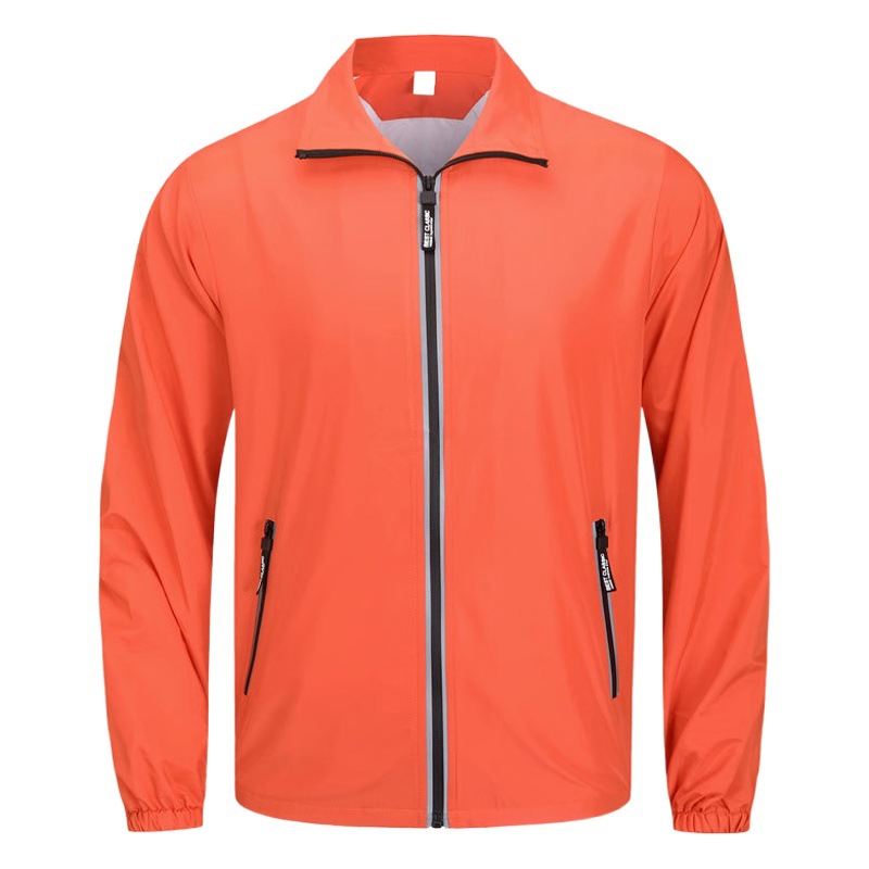 Chaqueta de trabajo con cremallera reflectante, uniforme de empleado de cadena de tiendas con logotipo bordado personalizado, ropa de trabajo de otoño e invierno, fabricación personalizada