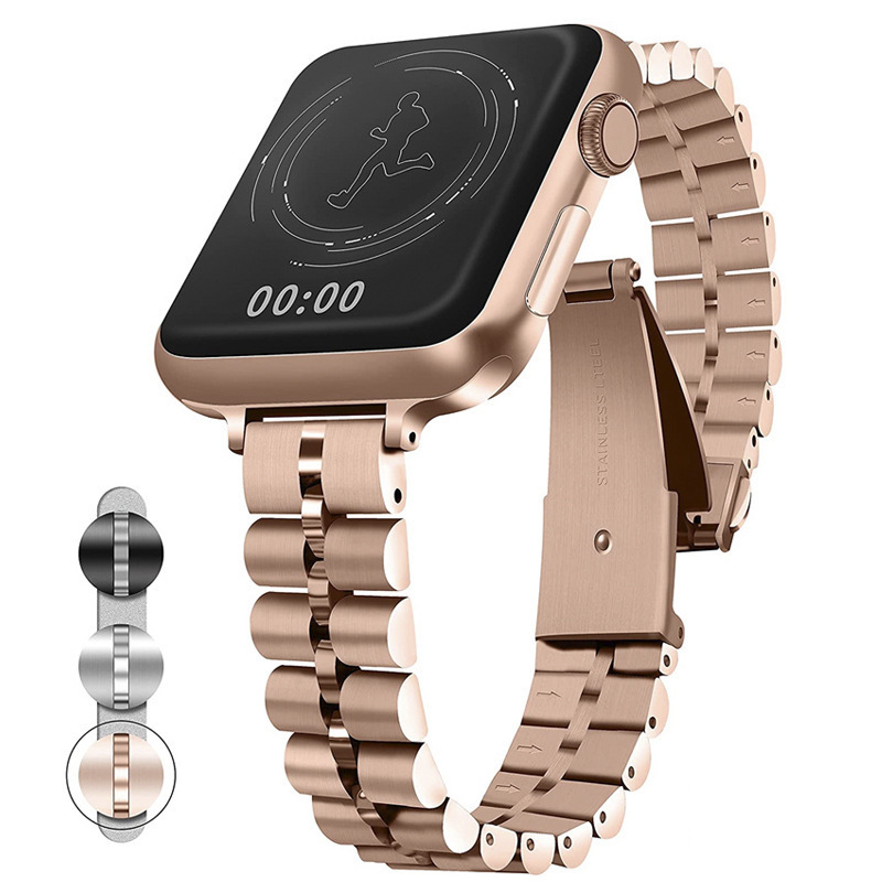 For Apple Watch applewatch7 Stainless Steel Wristband Iwatch Strap Small Waist Steel Strap Metal For Apple Watch applewatch7 Stainless Steel Wristband Iwatch Strap Small Waist Steel Strap Metal