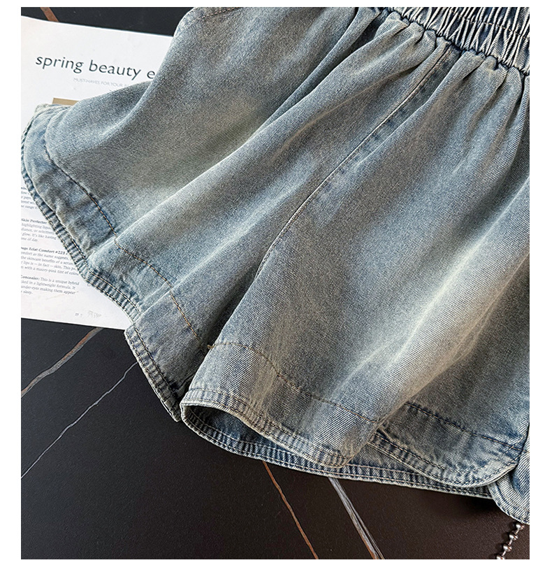 Women's Clothing Casual Fashion Sports Suit For Women Summer New Round Neck Bear Embroidery Tie Dye Top Loose Jeans Two Piece Suit_ecoleips.com