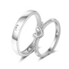 Silver ring suitable for men and women for beloved, one size jewelry, wholesale