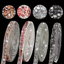 Y 35717 Resin Rhinestone Self-adhesive Strip ��֬ˮ����ճ��
