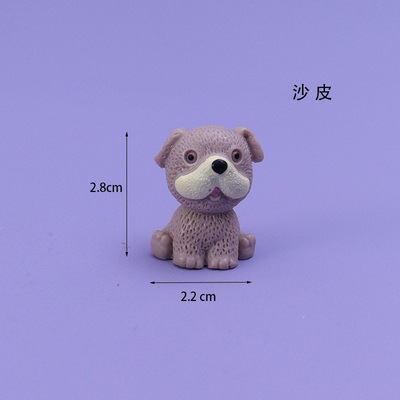 Miniatura mini simulación lindo Bomei Samo perro pequeño animal micro paisaje modelo pequeños adornos de escritorio juguetes pequeños