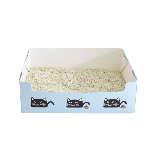 New Paper Cat Litter Box Convenient and Quick Travel and Outing Large Space Comfortable Folding Cat Litter Box Wholesale