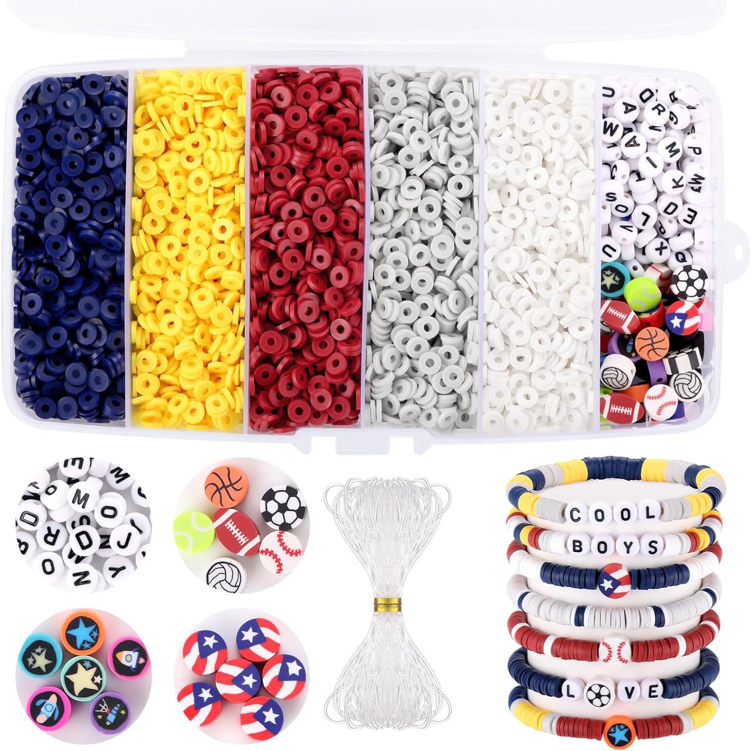 270g Weight Beads, Rope Jewelry Making Type DIY Jewelry Accessories Classification 1 Set Quantity Glass, soft clay Material Letter, Solid Color Pattern Spray Paint Design Casual, Simple Style Style 1 Set Glass Soft Clay Letter Solid Color DIY Jewelry Accessories Beads Rope 14