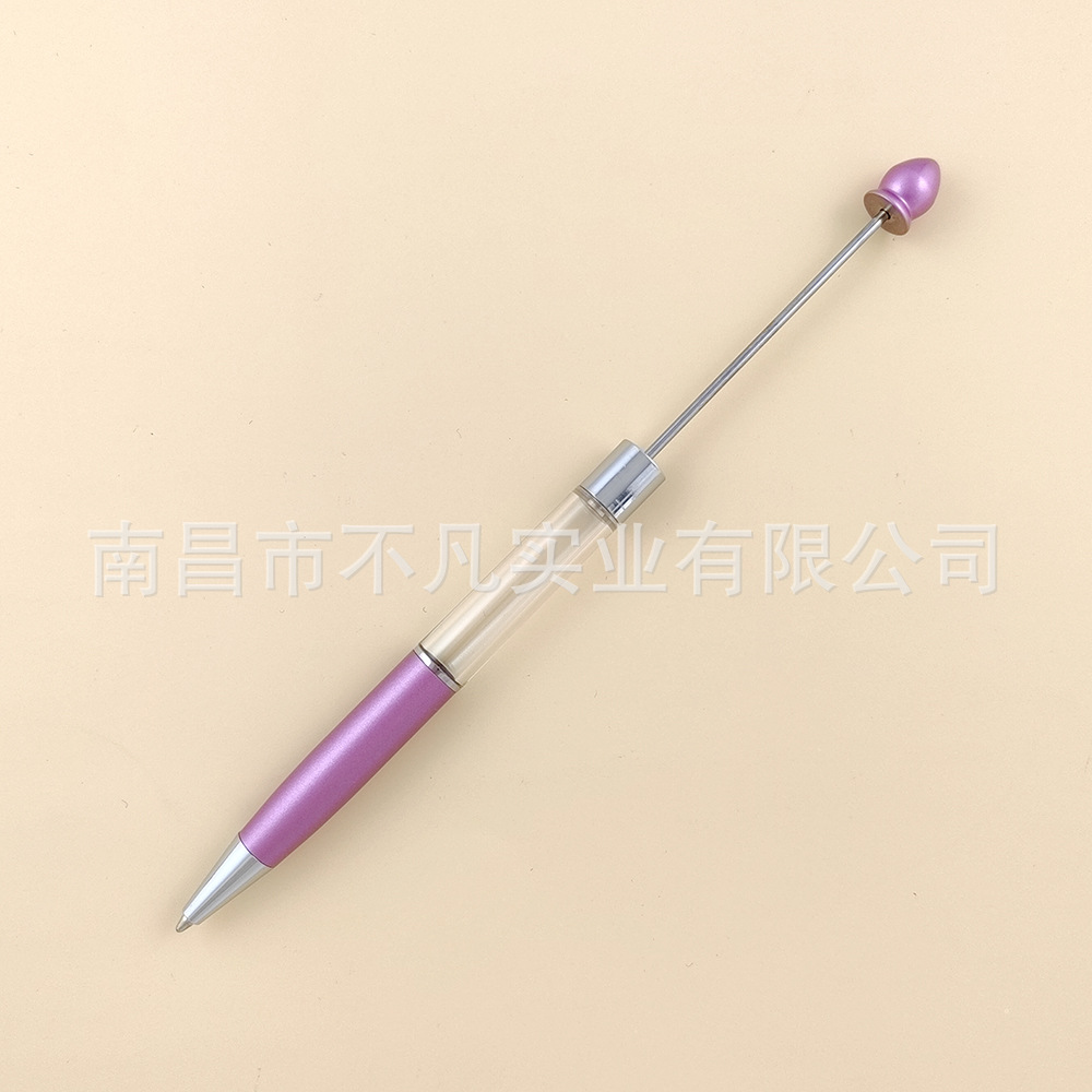 Punto al por mayor de metal tubo vacío bolígrafo DIY cristal diamante flor seca Shell con cuentas de pluma transparente varilla media pluma de aceite