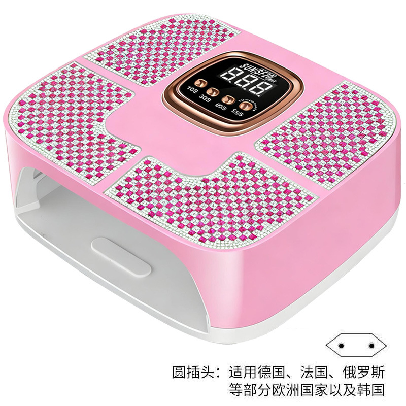 160W alta potencia manicure lámpara diámetro de alta calidad manicure luz de terapia de almacenamiento inteligente inducción manicure pegamento lámpara de horneado manicure