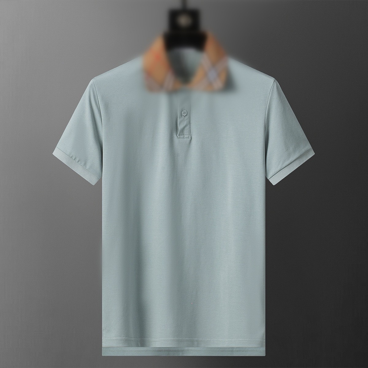 SS25 nueva estación europea de verano de alta calidad de hombre con solapa de algodón perla camisa polo de manga corta