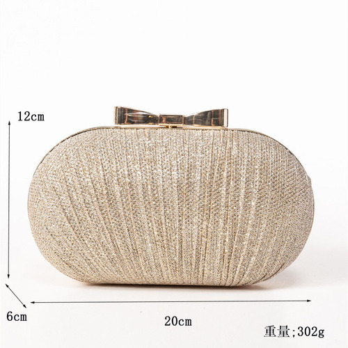 Fresh and Sweet Butterfly Bow Evening Bag, Dance with Sparkling Single Shoulder Bag for Ladies, Handheld Shoulder Bag, Manufacturer Wholesale