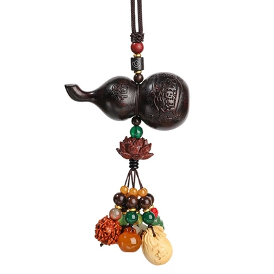 Car hanging — Wood Gourd Beaded Pendant Car