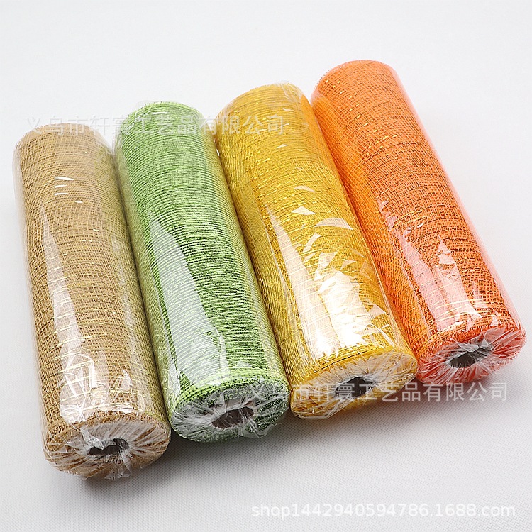 Suministro directo de fábrica Glitter seda Navidad Halloween Pascua y otros festivales celebración gasa decorativa en stock al por mayor