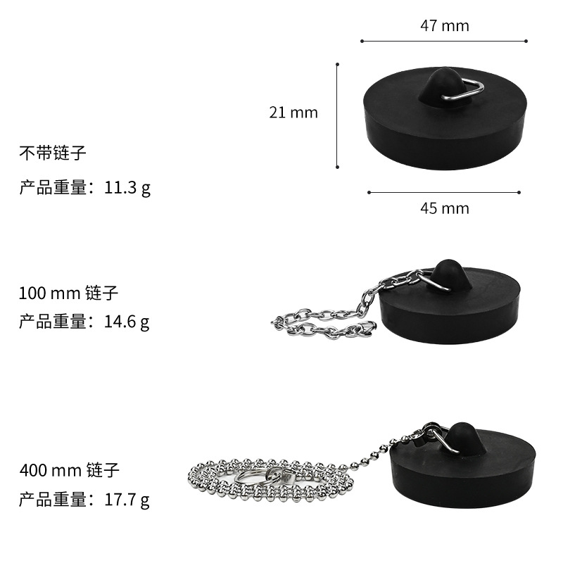 En stock baño piso desagüe del fregadero cubierta de desagüe del piso desodorante cubierta con cadena de lavabo bañera tapón de alcantarillado